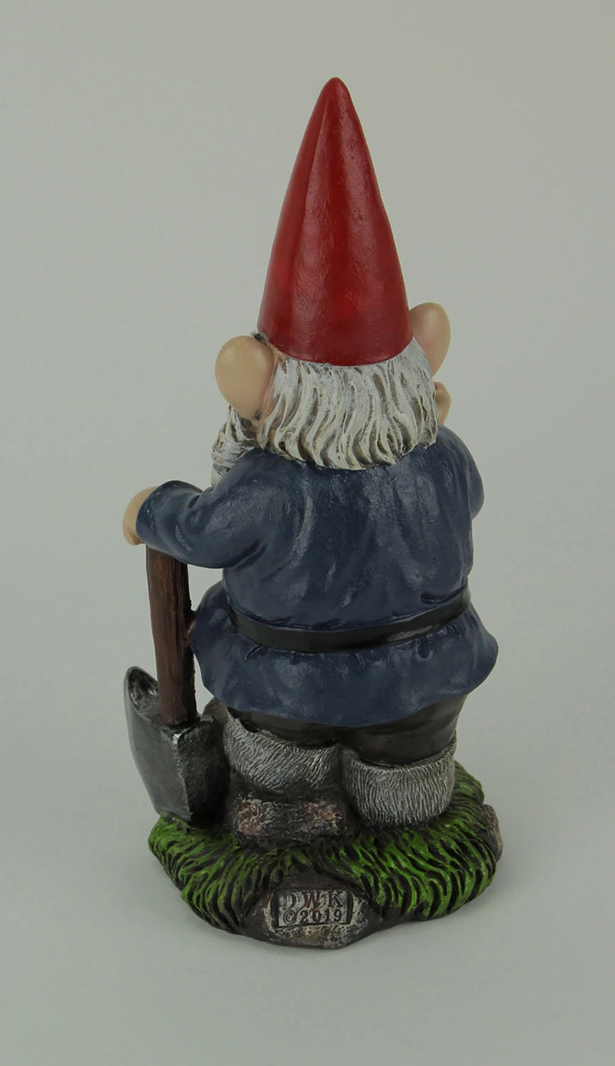 Naughty Garden Gnome with Axe Flipping Bird Statue